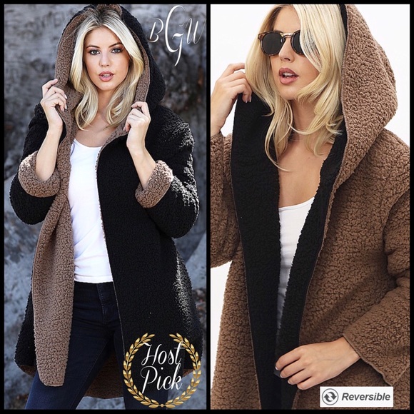 5⭐️🎉HP🎉BEST Reversible Faux Fur Coat - Picture 2 of 8